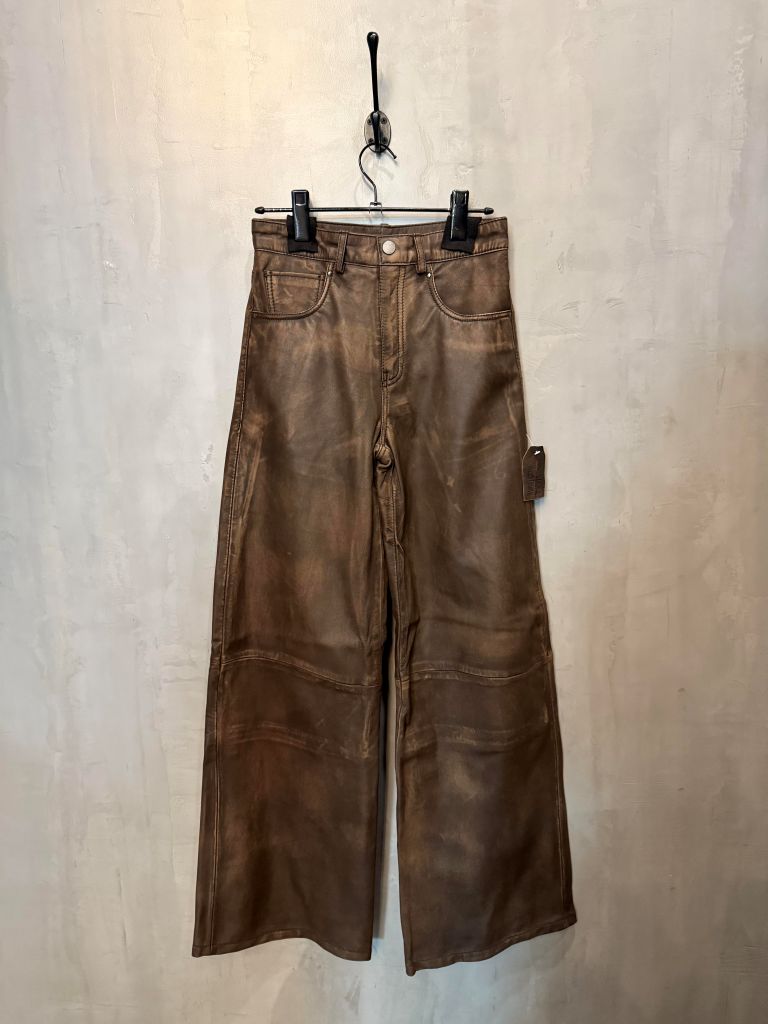 Pantalon Cuero Wideleg