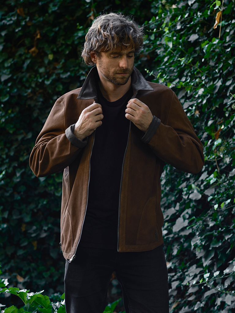 Terra Reversible Brown Leather Jacket