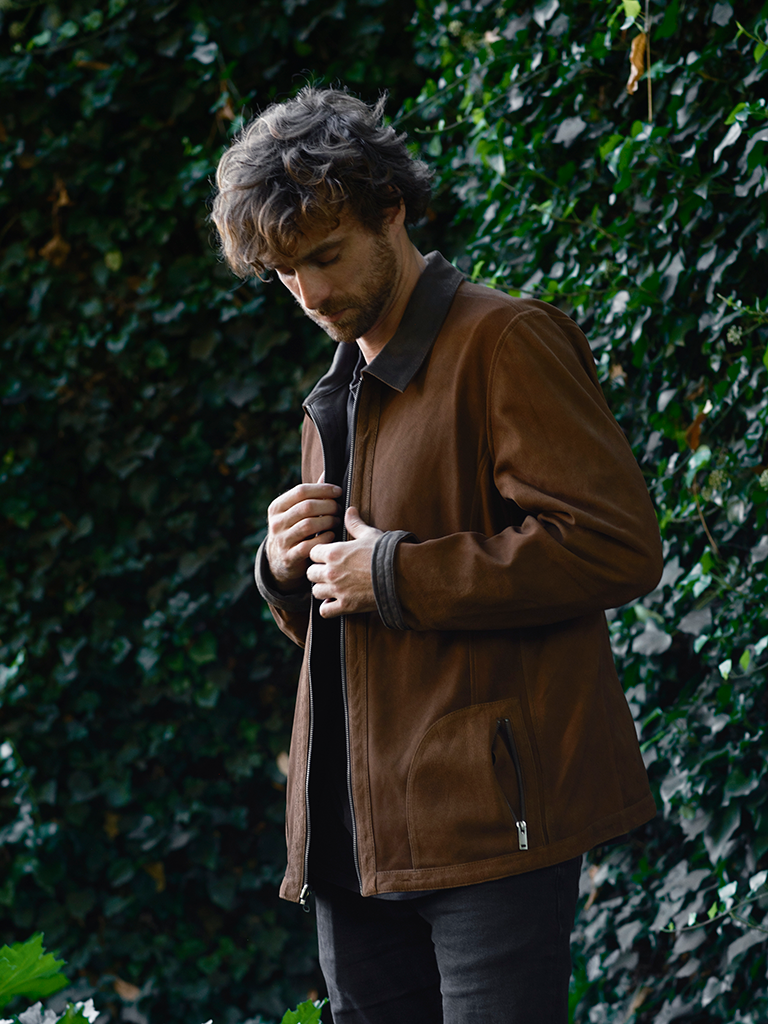 Terra Reversible Brown Leather Jacket
