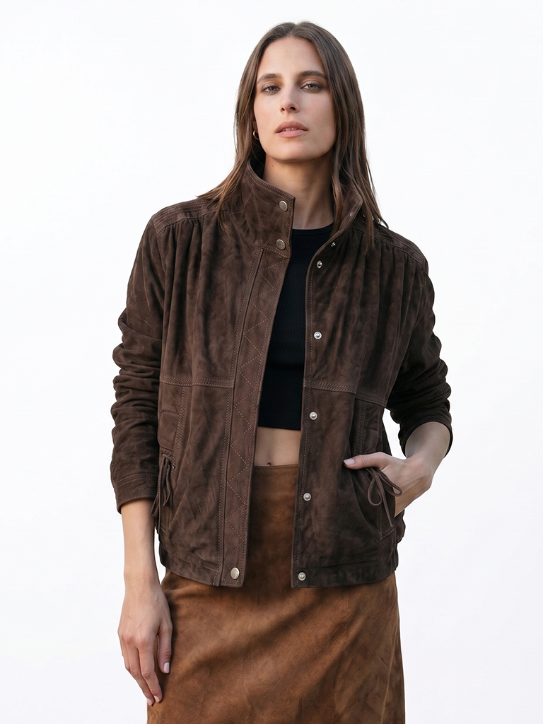 Chaqueta Gamuza Stone Chocolate