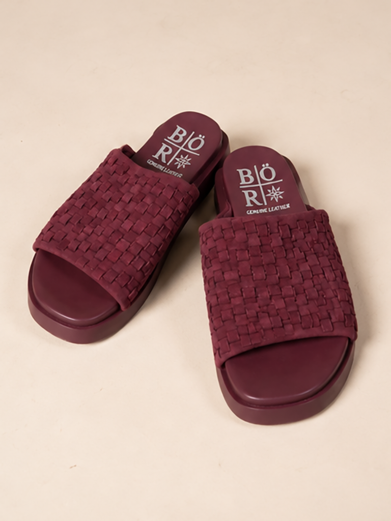 Agata Bordeaux Leather Sandal