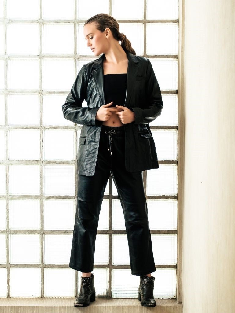 Blazer cuero negro - Bor spa