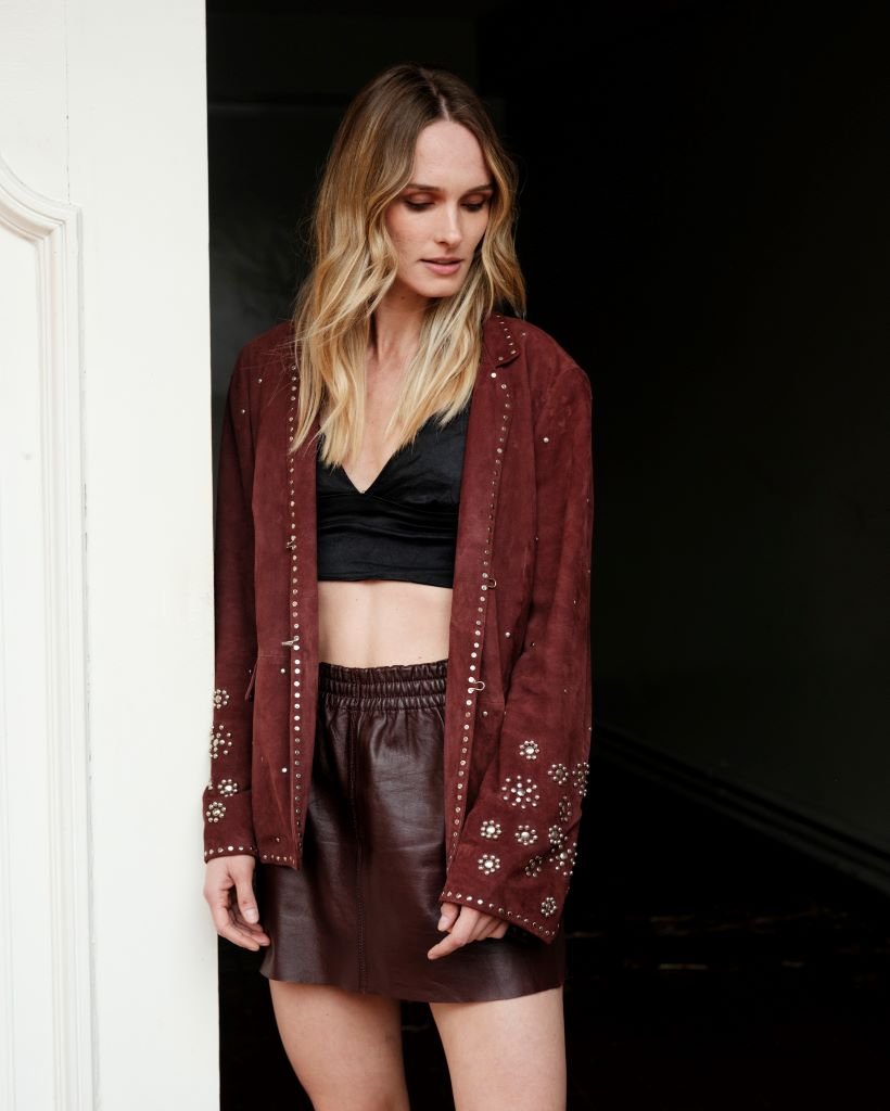 Blazer Gamuza Lotus Burdeo - Bor spa