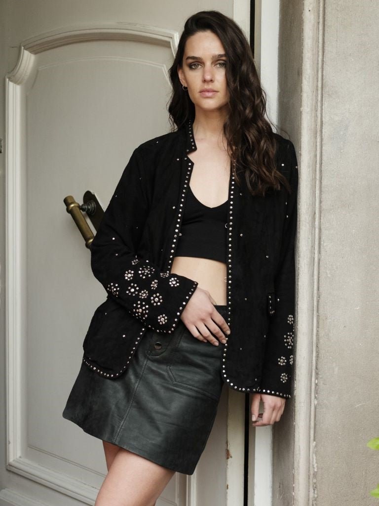 Blazer Gamuza Lotus Negro - Bor spa