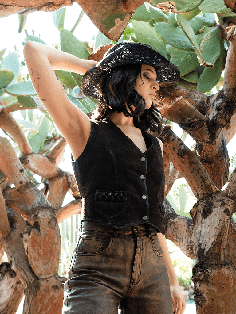 Bolero De Cuero Adobe Cafe - Bor spa