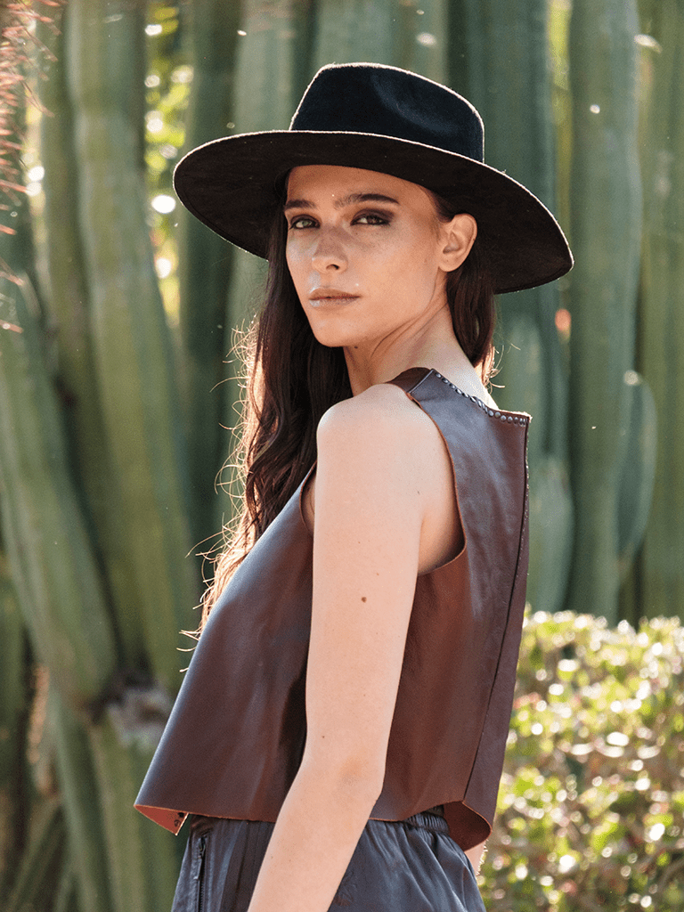 Bolero De Cuero West  en cuero premium — BOR Boutique