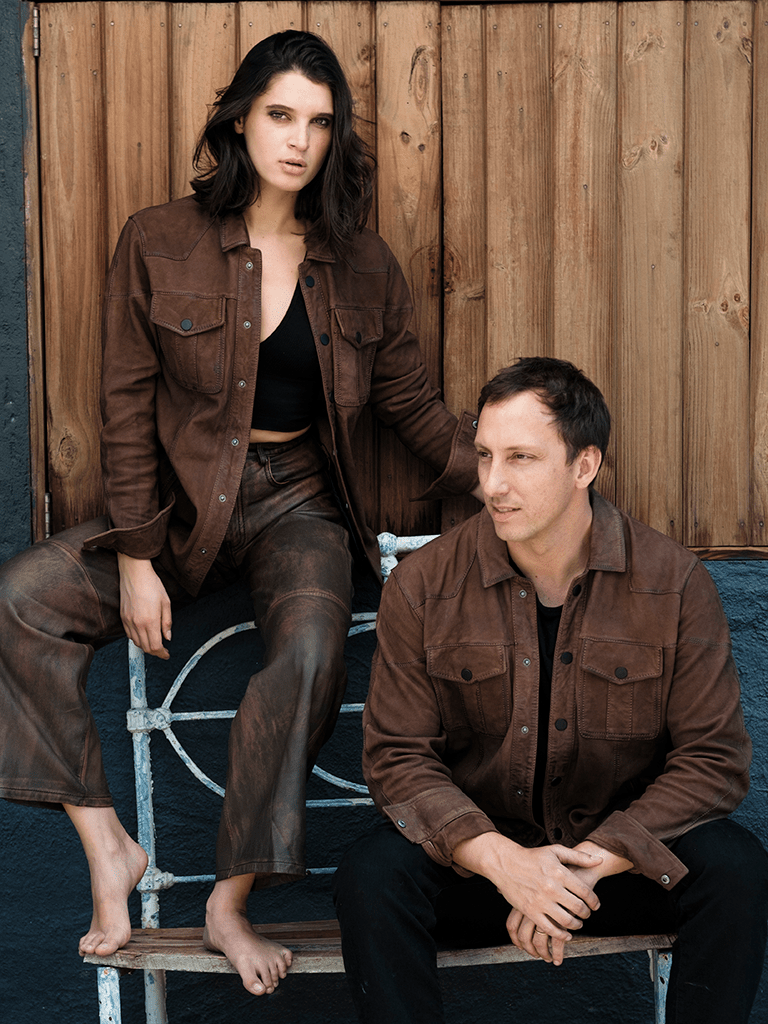 Camisa Cuero Guayacan Unisex  en cuero premium — BOR Boutique