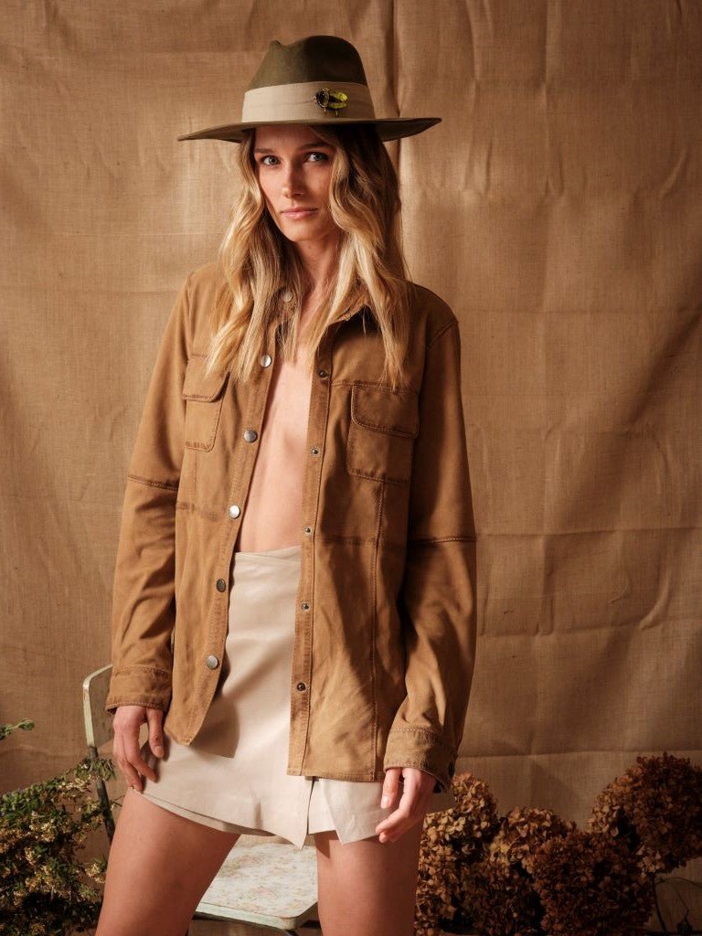 Camisa Gamuza Ciprés Beige Unisex - Bor spa