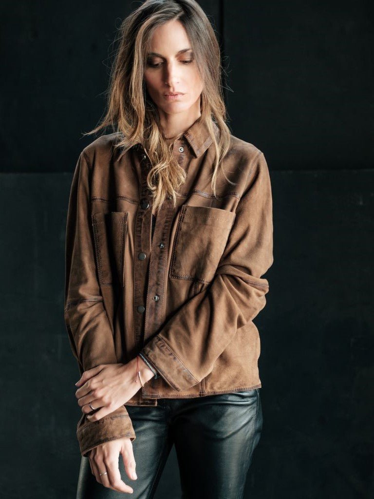 Camisa Gamuza Moss Café - Bor spa