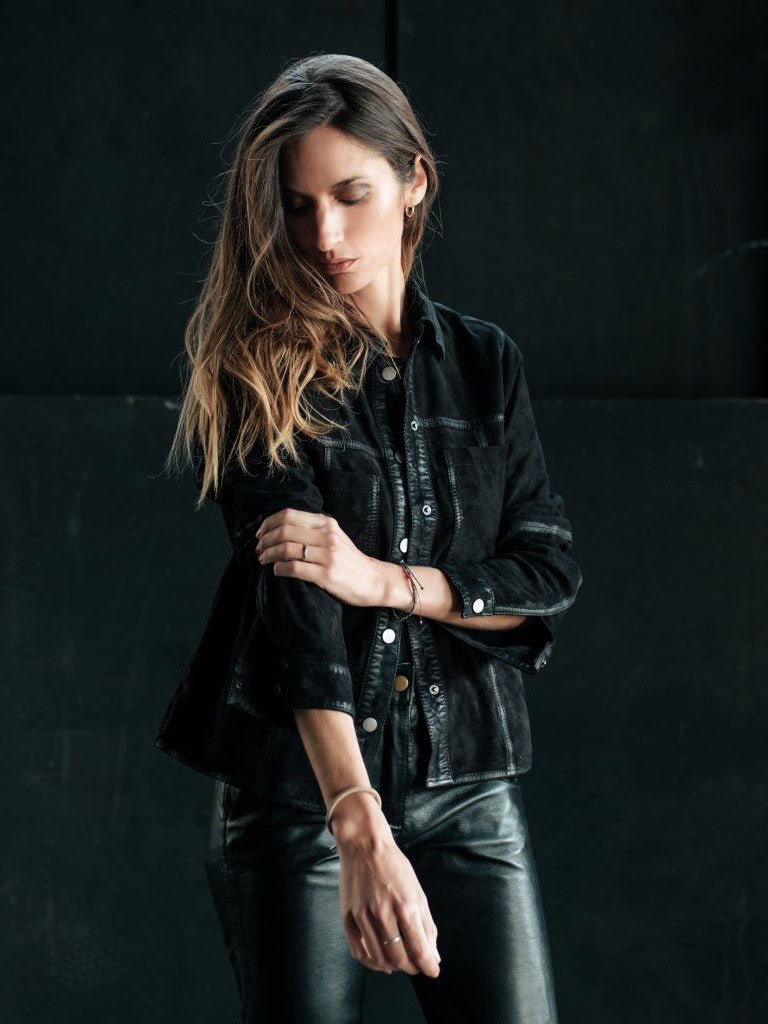 Camisa Gamuza Moss Negra - Bor spa