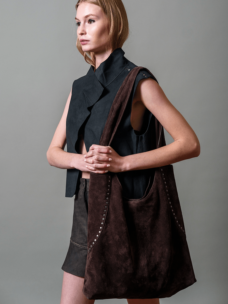 Cartera Cuero Tote Bag Chocolate - Bor spa