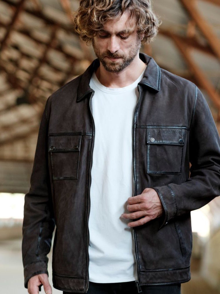 Chaqueta Cuero Álamo Cafe Unisex - Bor spa