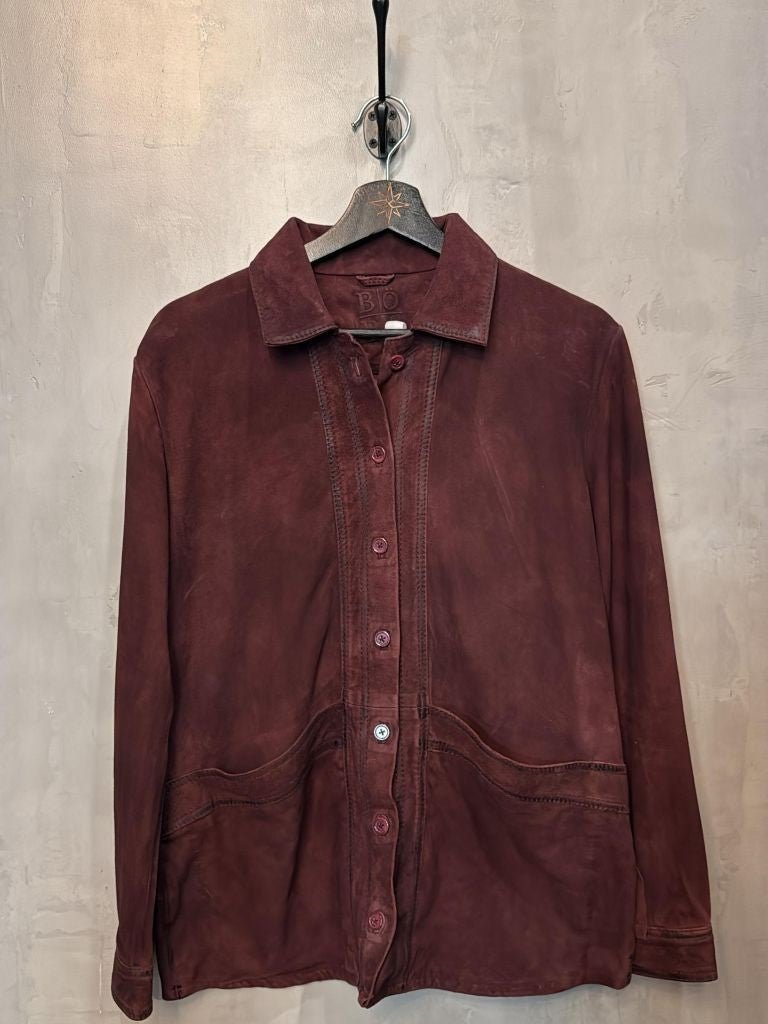 Chaqueta Manio Burdeo en cuero premium — BOR Boutique