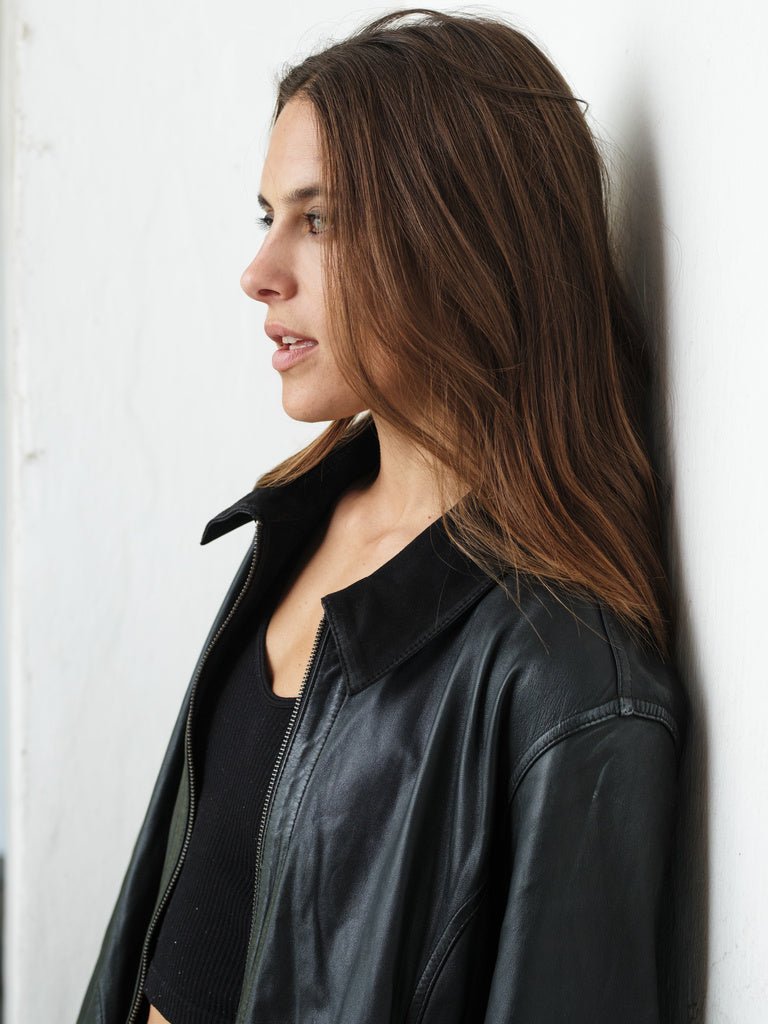 Chaqueta Reversible de Cuero y Gamuza Terra Negra - Bor spa