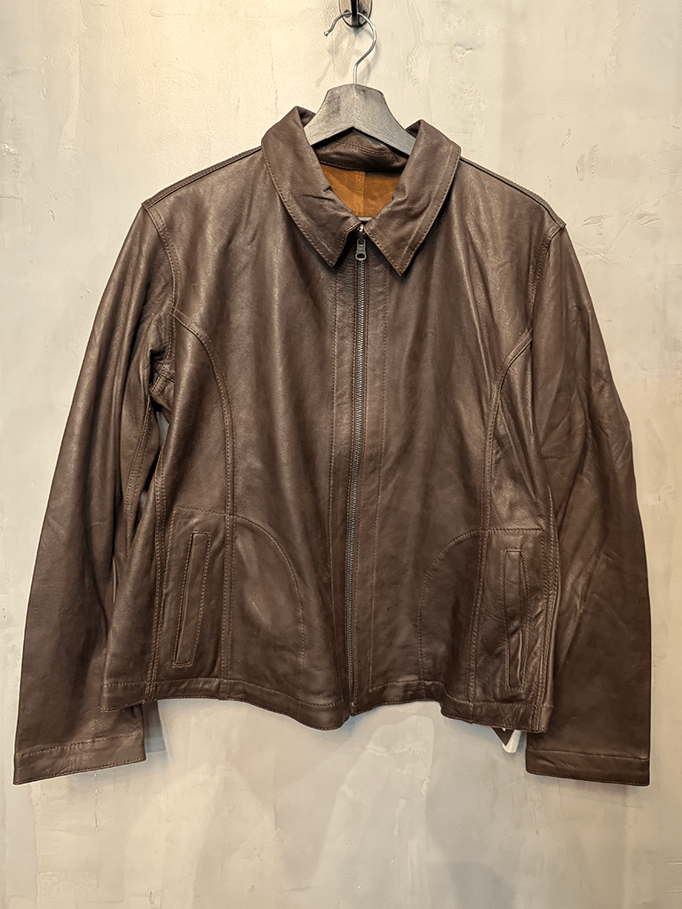 Chaqueta Reversible Terra Cafe - gamuza y cuero