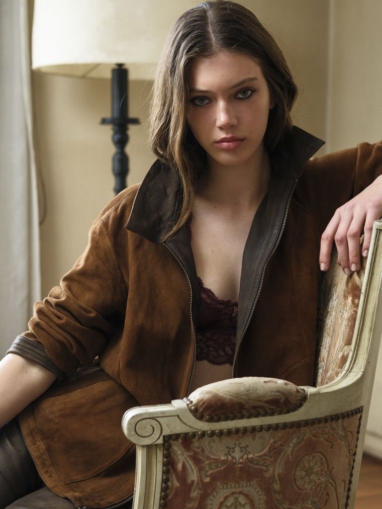 Chaqueta Terra Reversible de Cuero Café - Bor spa