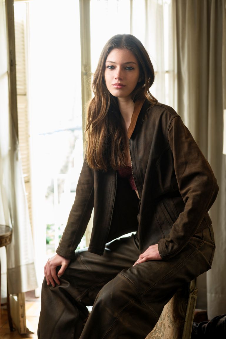 Chaqueta Terra Reversible de Cuero Café - Bor spa