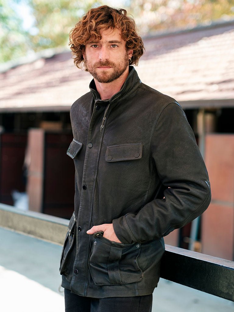 Chaqueta Borbu Verde en cuero premium — BOR Boutique