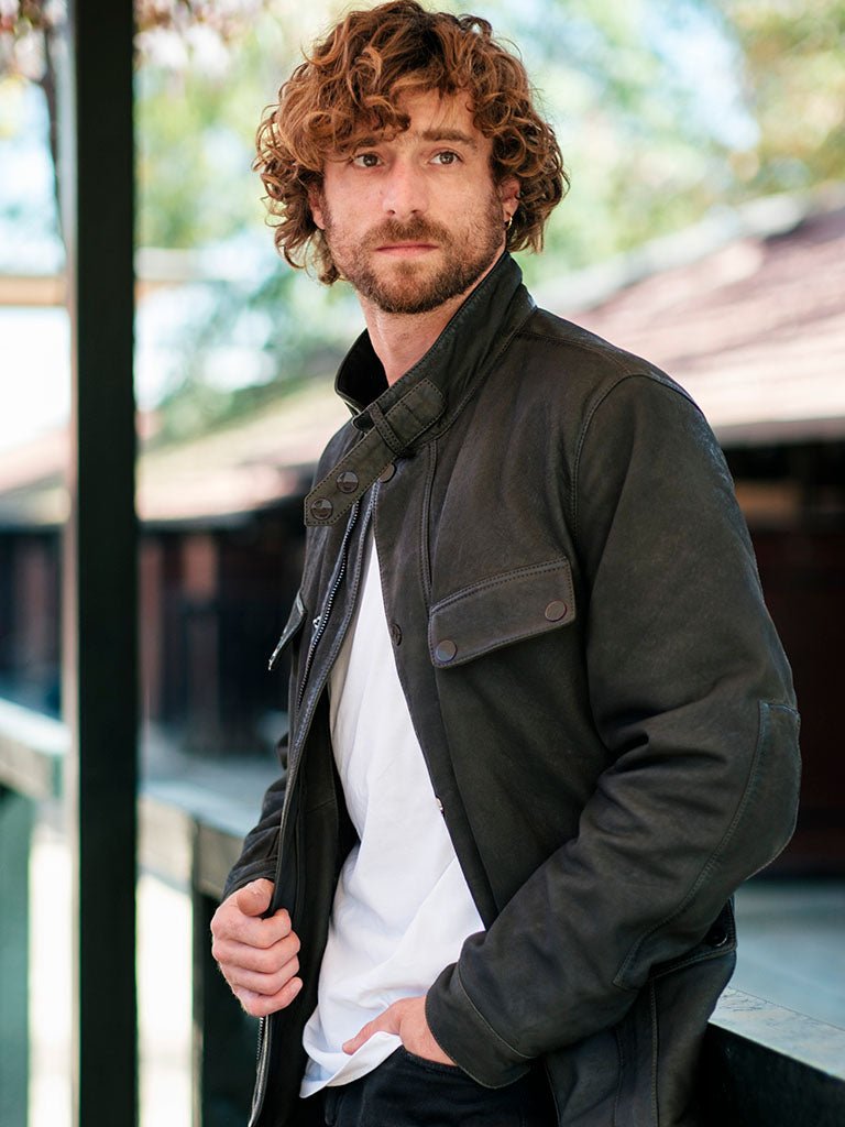 Chaqueta Borbu Verde en cuero premium — BOR Boutique