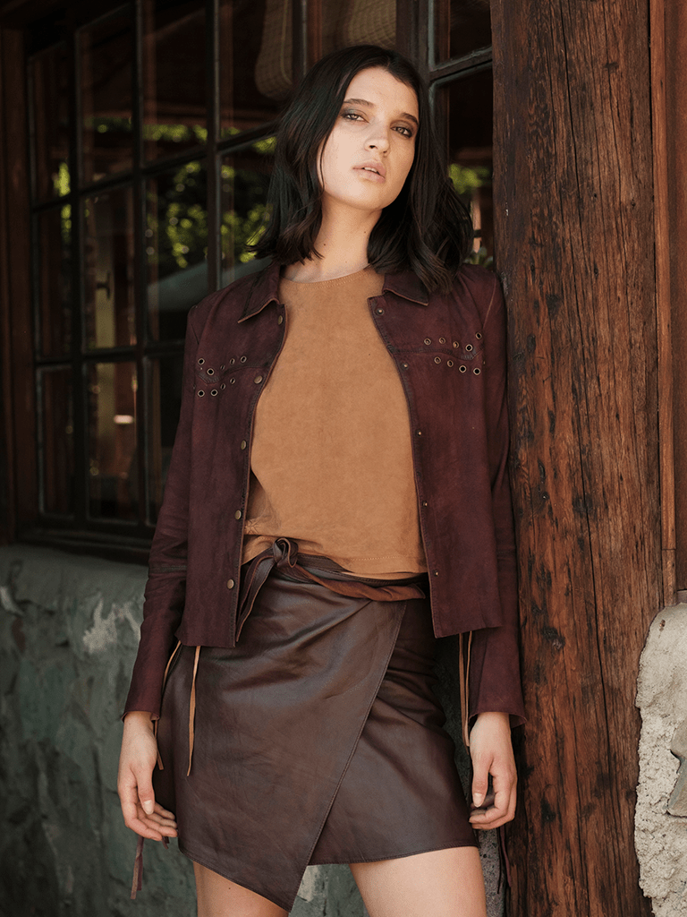 Mini Envolvente Reversible Copia en cuero premium — BOR Boutique