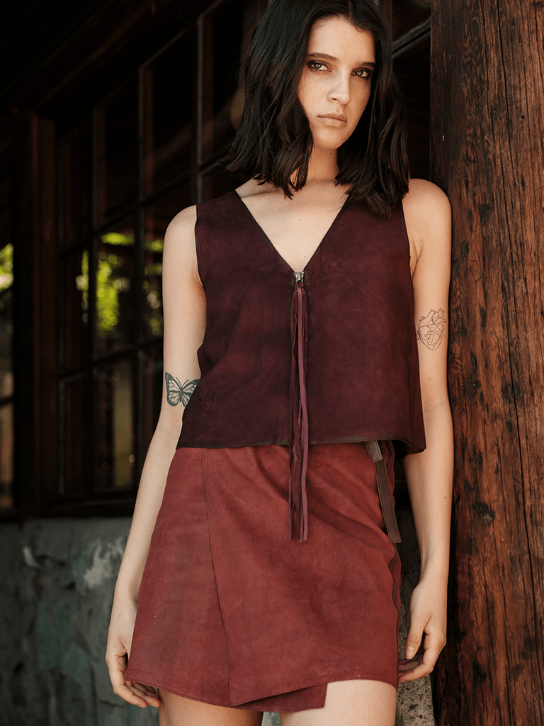 Mini Envolvente Reversible Copia en cuero premium — BOR Boutique