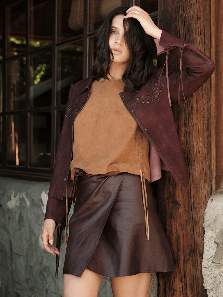 Mini Envolvente Reversible Copia en cuero premium — BOR Boutique