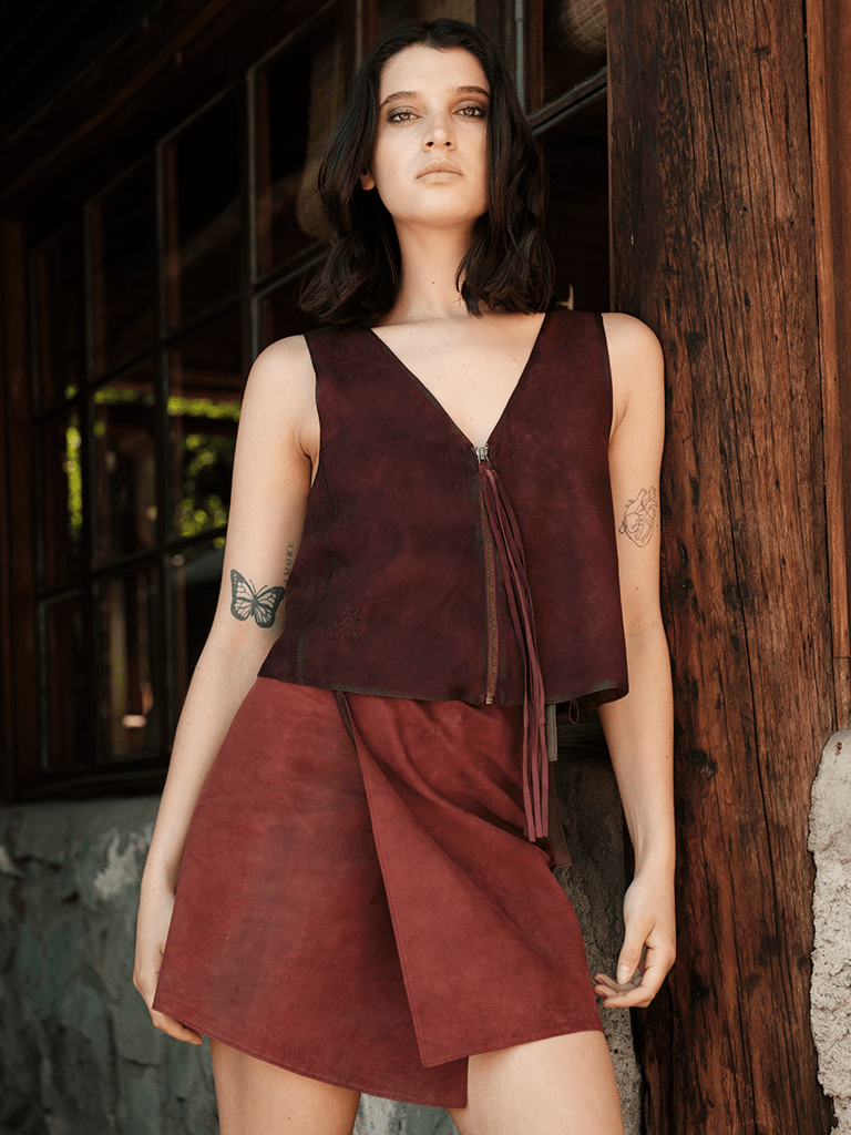 Mini Envolvente Reversible Copia en cuero premium — BOR Boutique