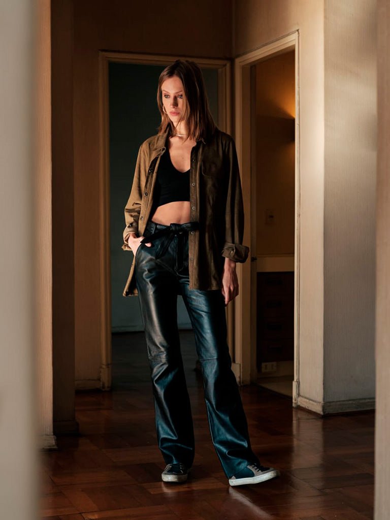 Pantalón cuero Flair Negro - Bor spa