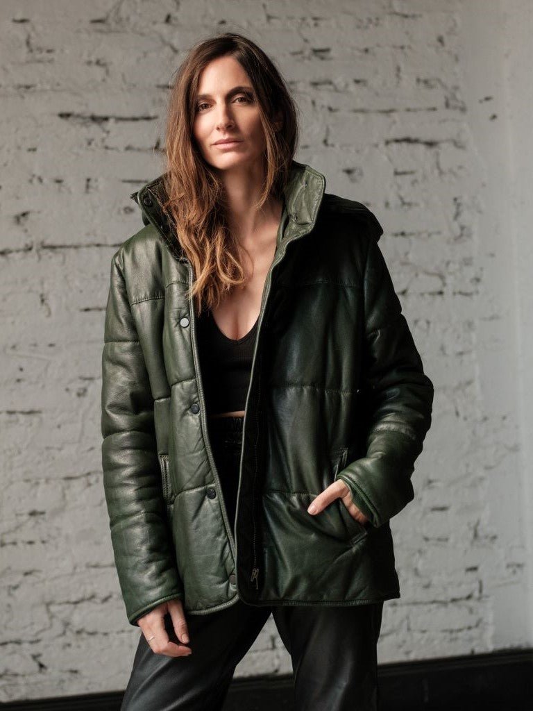 Puffa Cuero Capucha - Bor spa