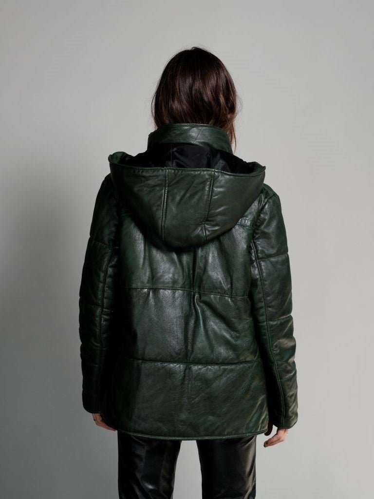 Puffa Cuero Capucha - Bor spa