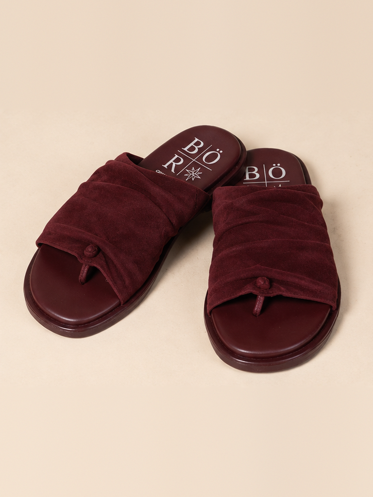 Agata Bordeaux Leather Sandal