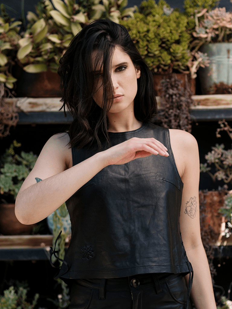 Top Cuero Sabina Copia en cuero premium — BOR Boutique