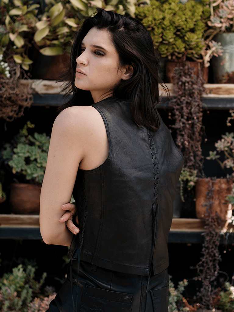 Top Cuero Sabina Copia en cuero premium — BOR Boutique