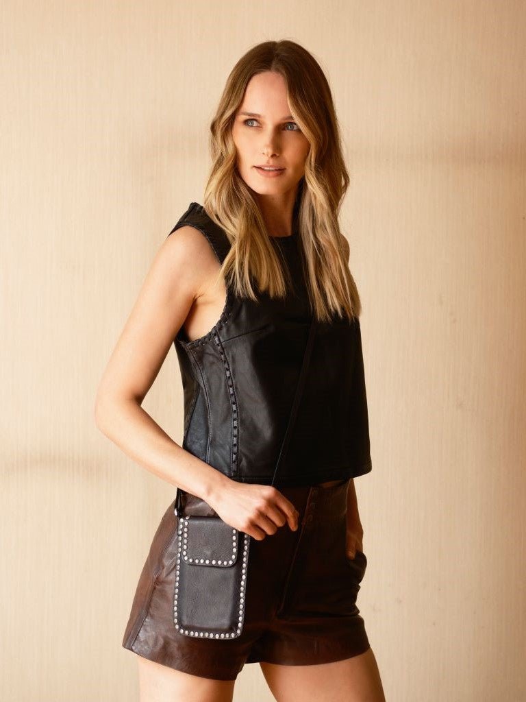 Top de Cuero Sabina Western - Bor spa