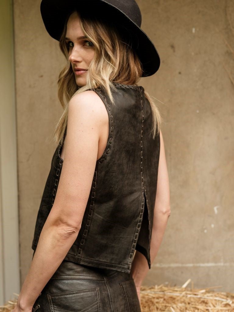 Top de Cuero Sabina Western - Bor spa