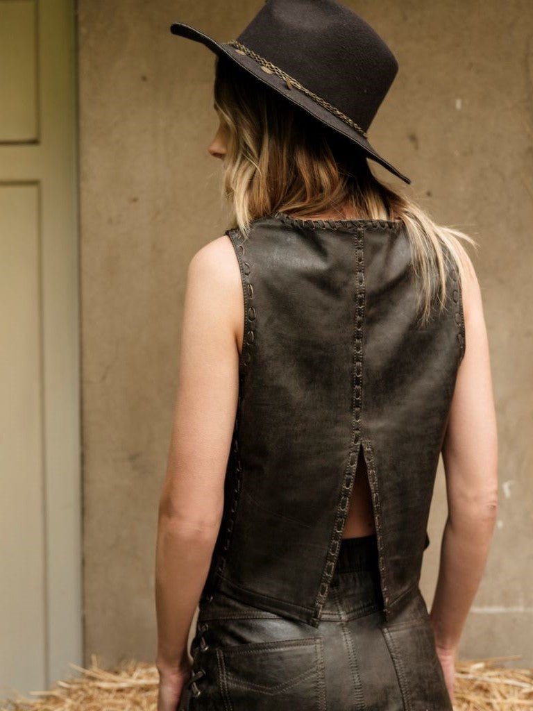 Top de Cuero Sabina Western - Bor spa