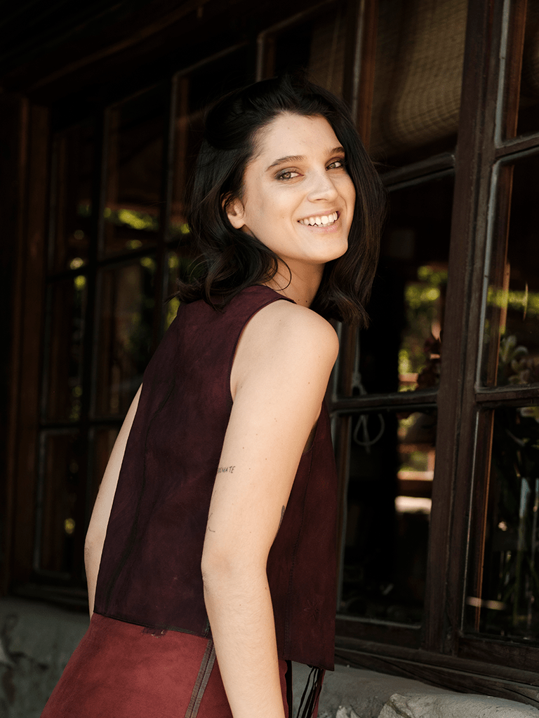 Top Gamuza Sand Burdeo - Bor spa