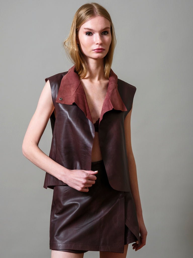 Top Mila Reversible Color Burdeo - Bor spa