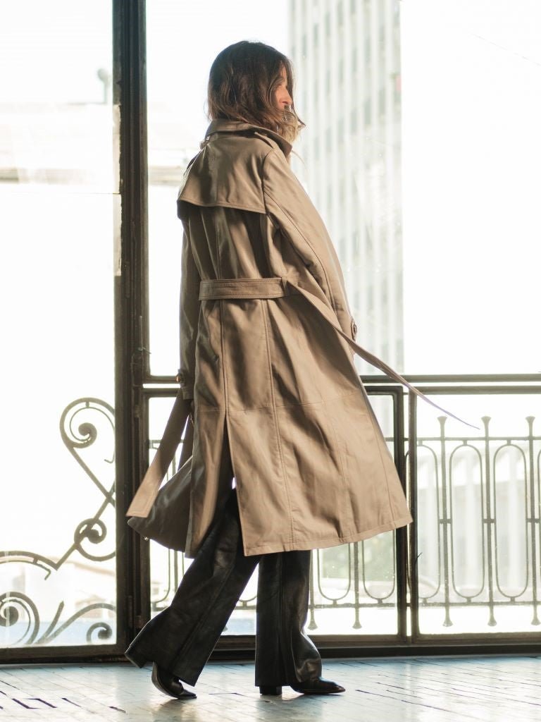 Trench Cuero Beige - Bor spa